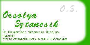 orsolya sztancsik business card